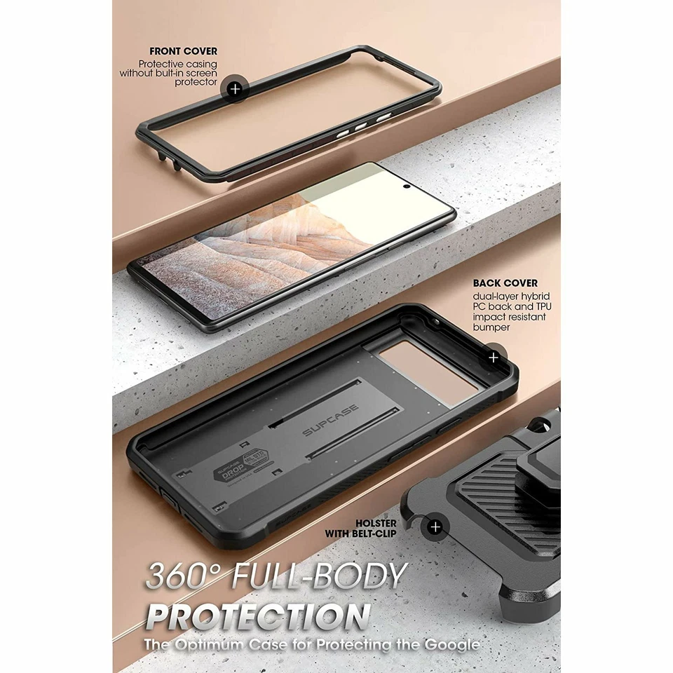 SUPCASE UBPro Case for Google Pixel 6 Full-Body Rugged Holster & Kickstand Case - Image 3 of 4