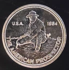 1984 Engelhard Mint Prospector Eagle Bullion Rare Vt-0.999 Silver 1 Oz Art Round