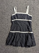 Kimchi Blue Urban Outfitters Mini Dress XL Black Linen Coquette Y2K Ruffle Hem