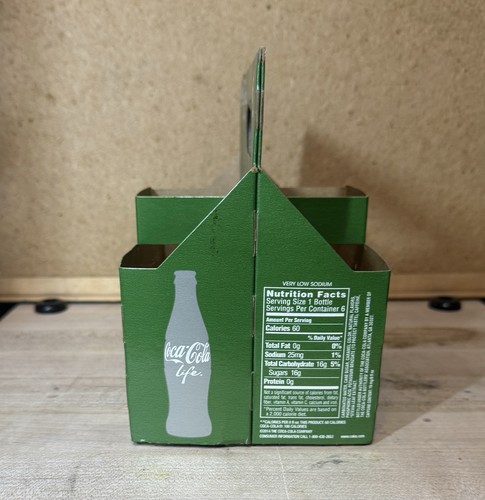 Coca-Cola Life 2014 paquete de 6 botellas de vidrio de 8 oz selladas caña de soda azúcar y stevia - Imagen 5 de 8