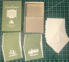 Colonial Cameos by Burgoyne 12 French Folders With Envelopes COMPLETE Open Box