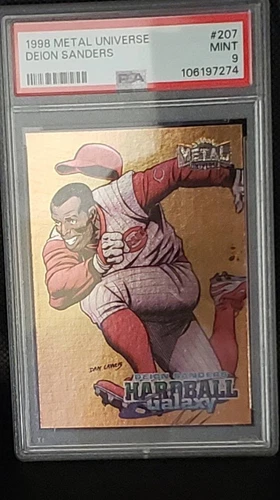 Deion Sanders 1998 Metal Universe Hardball Galaxy #207  PSA 9 Mint 🔥 POP 8 🔥