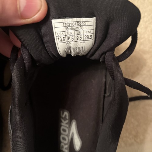 Brooks Mens Ghost 12 1103161D040 Black Running Shoes Sneakers Size 10.5 D - Picture 7 of 7