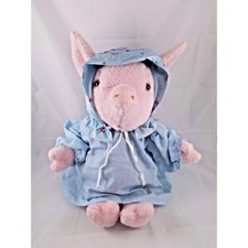 Eden Pink Pig Plush in Cap Gown Pajamas 16 Inch Vintage Stuffed Animal toy