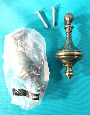 15 MCM Vintage NOS Ajax Brass Cabinet Handle Pulls Pendant Knobs 1950-1960 USA