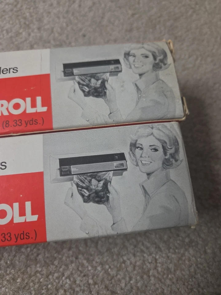 De colección 1977 Sunbeam Transparente Hervible Congelador Plástico Bolsa de Almacenamiento de Alimentos Rollo 8 pulgadas X 25 Foto 2 de 4