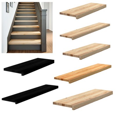 Treppenmatten Stufenmatte Fußmatte Trittmatte Unbehandelt Massivholz Eiche Holz