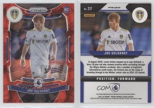 2021-22 Panini Prizm Premier League Red Ice Prizm Joe Gelhardt #217 Rookie RC