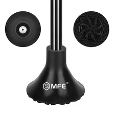 Cane Crutch Tip, 1" Anti-Slip Rubber Cane Tip with Wide Base, Durable Heavy D...