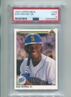 1990 Upper Deck - KEN GRIFFEY JR - 2nd Year Card #156 - MARINERS  PSA 9
