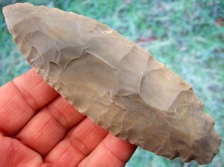 Super Fine 5 3/16 inch Kentucky Double Notched Turkeytail Point w COA Arrowheads