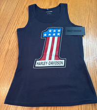 Harley-Davidson Tank Top Ultra Classic 1 Flag Logo Sleeveless NWT M Medium
