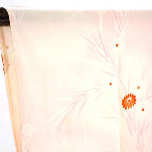 Recycled Silk Nagajuban Kimono Underwear Pink Floral S (B Rank) - Picture 8 of 11