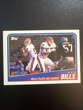 1988 Topps Bills Team Leaders - Jim Kelly Card #220 (Kelly Plots His Course)