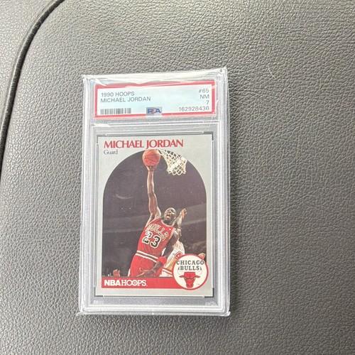 1990-91 NBA Hoops Michael Jordan #65 Chicago Bulls PSA 7 Graded Card