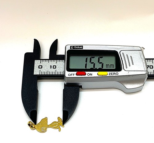 Collana con ciondolo Snoopy in oro 18 carati top 1,2 g vintage usata dal Giappone - Foto 7 di 9