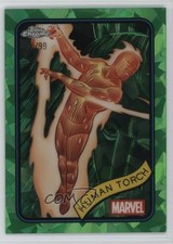 2025 Topps Chrome Marvel Comics Sapphire Green 65/99 Human Torch #40 0i1l