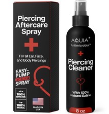 Piercing Aftercare Spray Ear Piercing Cleaner Sterile Saline Spray 8oz