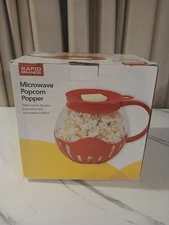 RAPID BRANDS Microwave Popcorn Popper Red NEW
