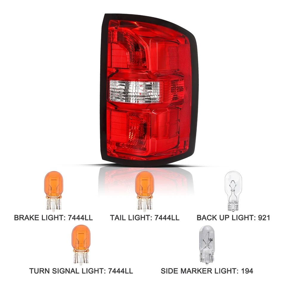 Luces traseras luces de freno izquierda+derecha para GMC Sierra 1500 2500HD 3500HD 2014-2018 Foto 3 de 4