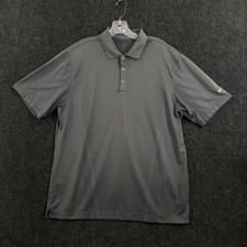 Nike Golf Tour Performance Polo Shirt Men's Large Gray Dri-Fit Textured Casual