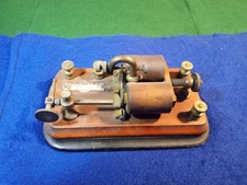 Antique J.H. Bunnell Co. Telegraph Sounder Relay Cast Iron & Brass