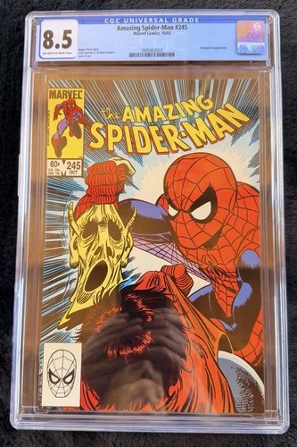 Rare “Amazing Spider-Man” #245 Marvel 10/1983 BRONZE AGE Hobgoblin App CGC 8.5