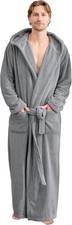Bathrobes for Men Full Length - Soft Absorbent Long Towel Robes with Hood 