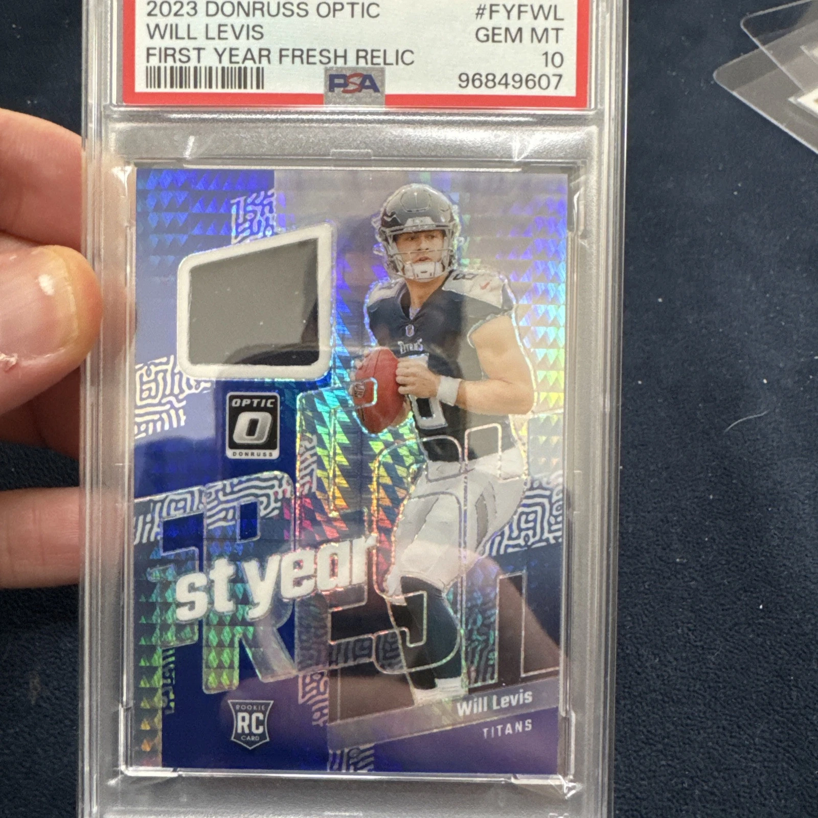 Will Levis Panini Donruss Optic First Year Fresh Relics #FYFWL Gold