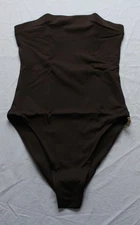 Toast Swim Women's Signature Tube One-Piece Swimsuit BE5 Espresso Small NWT