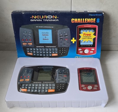 Vintage BOXED Neuron Brain Trainer + Challenge 8 - Retro Electronic Games