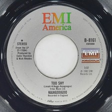 KAJAGOOGOO Too Shy EMI AMERICA B-8161 VG 45 RPM 1983 Synth-pop 7" Electronic