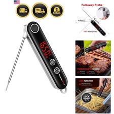 Instant Read Meat Thermometer Digital with Thermocouple Sensor, Cooking Food ...