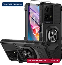 for TCL K32/K33 5G 2025 Phone Case with Tempered Glass Screen Protector,Military