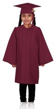Child Matte Maroon Graduation Cap Gown - Preschool Kindergarten