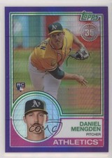 2018 Topps Update Series Purple/Blue Wave 54/75 Daniel Mengden #136 6z2
