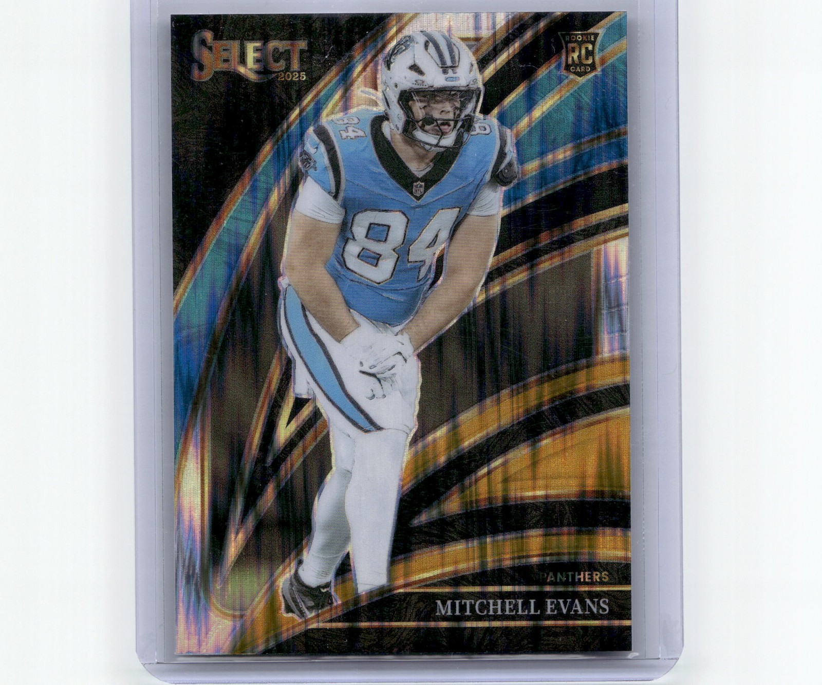 2025 Panini Select #244 Mitchell Evans Black and Blue Prizm Shock