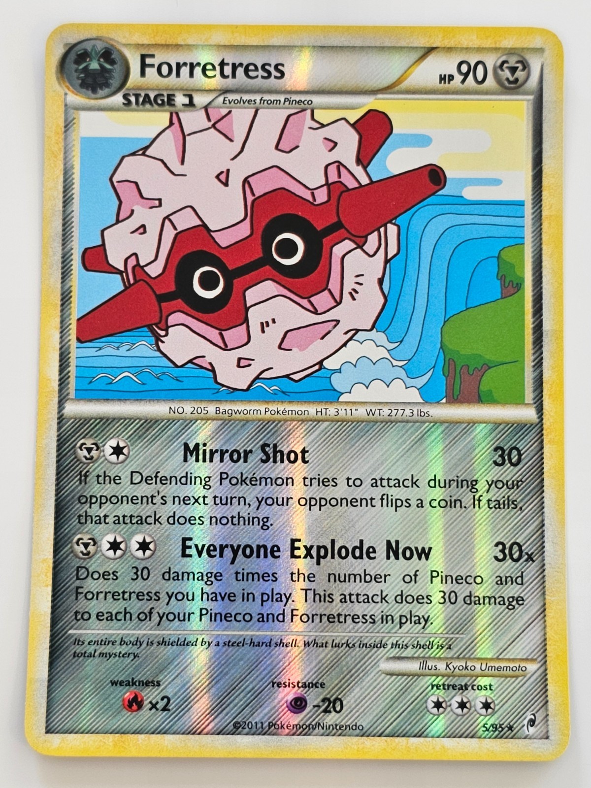 Pokemon Forretress Reverse Holo Call of Legends 5/95 LP