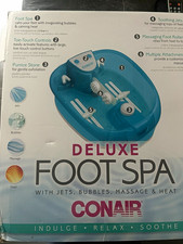 Conair Deluxe Foot Spa FB3 Toe-Touch Control Jets Bubbles Heat Massage