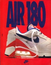 NIKE AIR 180 Basketball Shoes 1990 Booklet Catalog and Print Ad!!