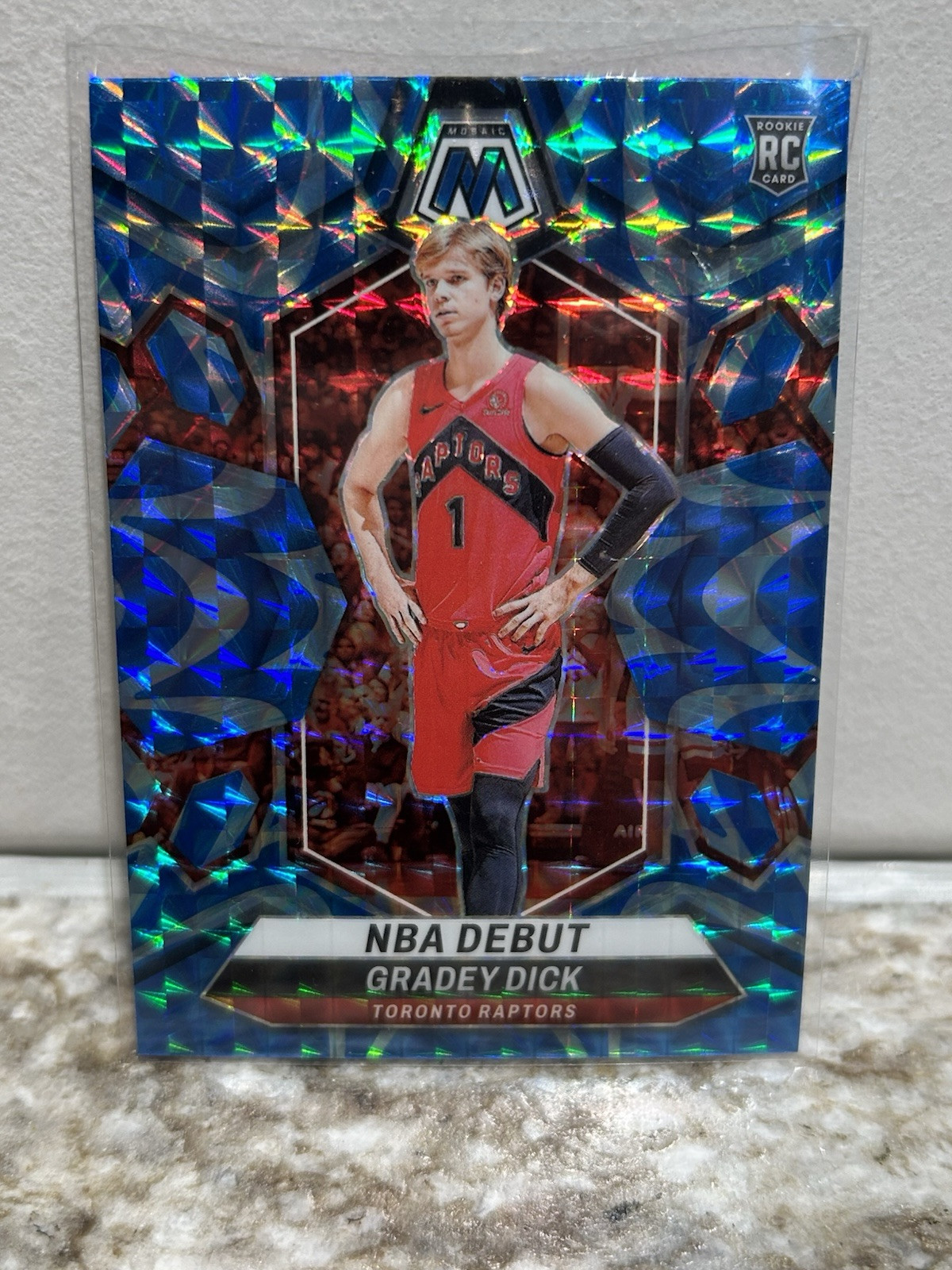 2023-24 Mosaic Gradey Dick NBA Debut Blue Reactive RC No. 260 Toronto Raptors