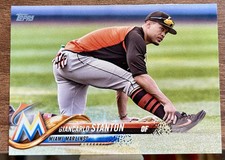 2018 Topps Photo Variation SP (Stretching) Giancarlo Stanton #100