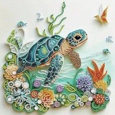 Sea Turtle Animal Special Shape Diamond Art Kits for Adults,5D Sea Turtle-2