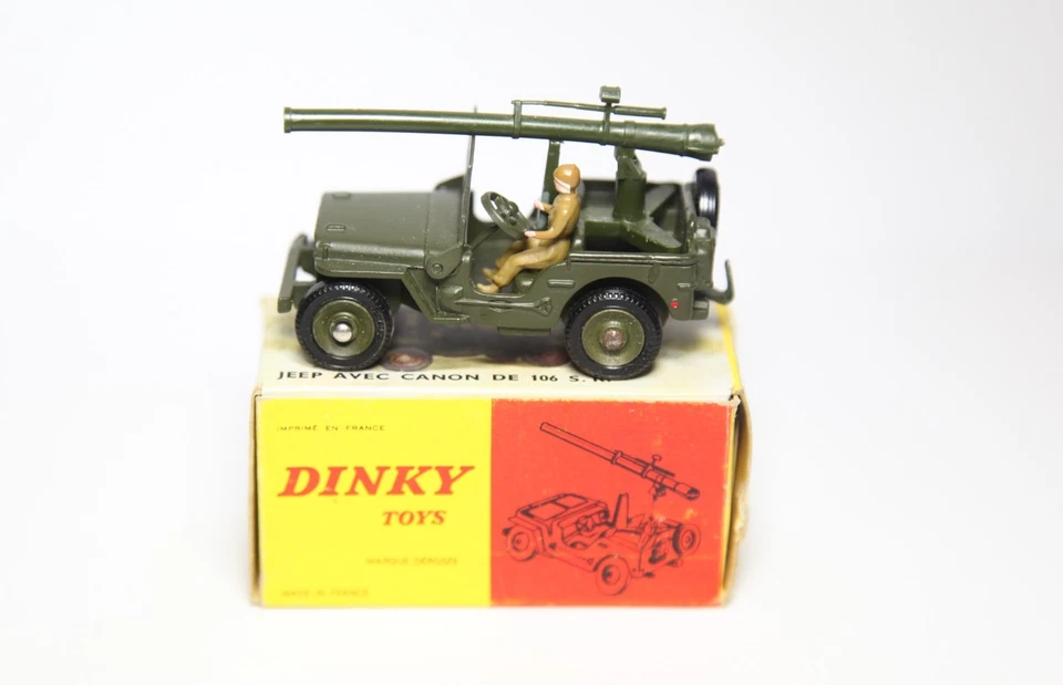 Dinky 829 Jeep Avec Canon 106 SR en caja original - Excelente vintage Foto 2 de 4