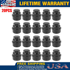 20 Pack Black Plastic Wheel Lug Nut Caps Replace Kits For Gm 9593028 9593228 Us