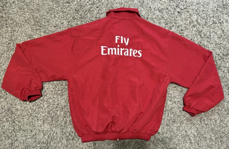 Vintage Fly Emirates Red Jacket Size Large Windbreaker  - Image 4 of 4
