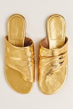 gold sandals