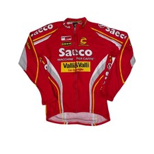 Maglia ciclismo vintage Cannondale Saeco Valli & Valli manica lunga uomo XXL rossa