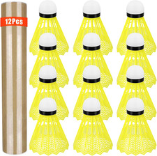 12 Pcs Badminton Shuttlecocks Badminton Birdie, Indoor Outdoor Sport Ball Traini