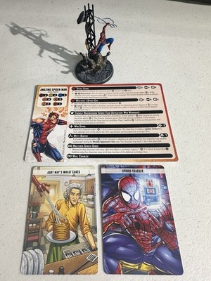 Marvel Crisis Protocol Amazing Spider Man Painted w/ Character & Tactic Cards